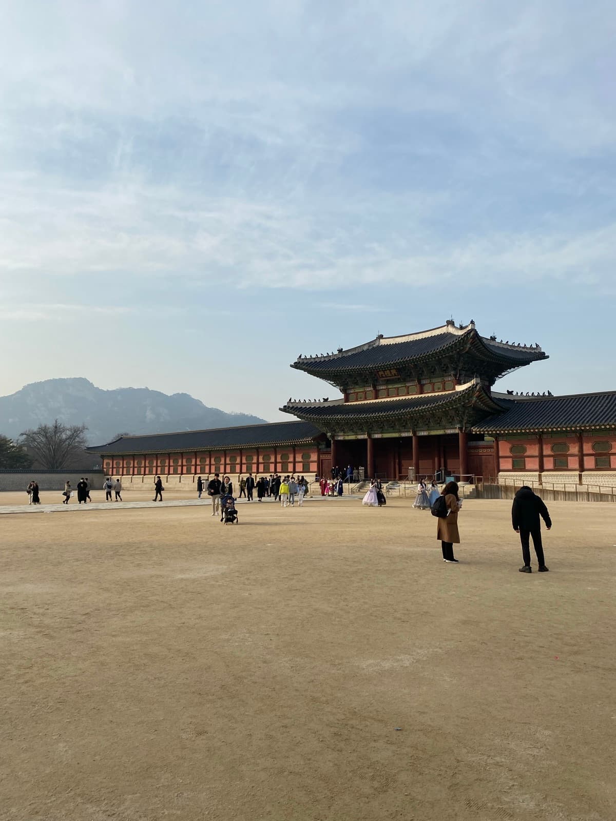 Cour du palais Gyeongbokgung à Séoul